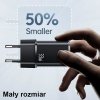 USAMS Ładowarka sieciowa 1xUSB-C+1xUSB T43 33WPD3.0 +QC3.0  + kabel U63 USB-C na lightning czarny/black USKTZ01